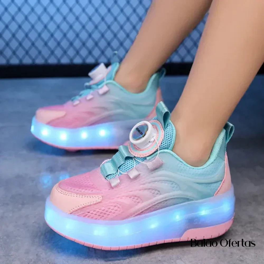Tênis Infantil Pumello com Rodinhas e Luzes LED - Lojas Terrabell