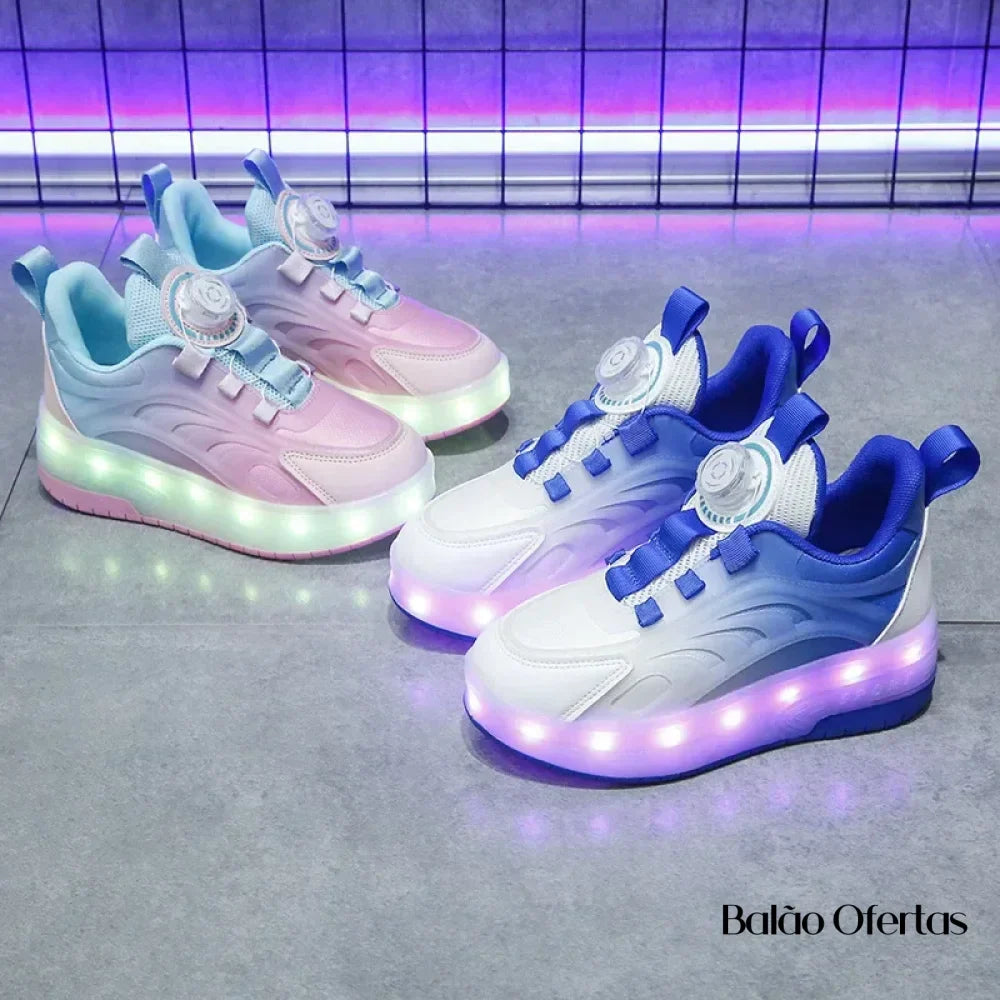 Tênis Infantil Pumello com Rodinhas e Luzes LED - Lojas Terrabell