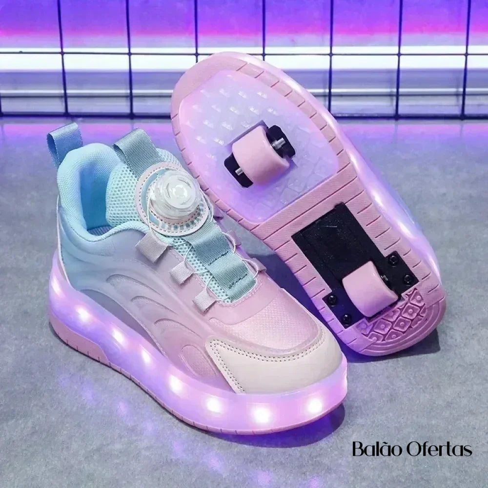 Tênis Infantil Pumello com Rodinhas e Luzes LED - Lojas Terrabell