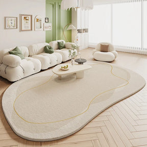 Tapete Sala De Estar Creme Irregular - Lojas Terrabell