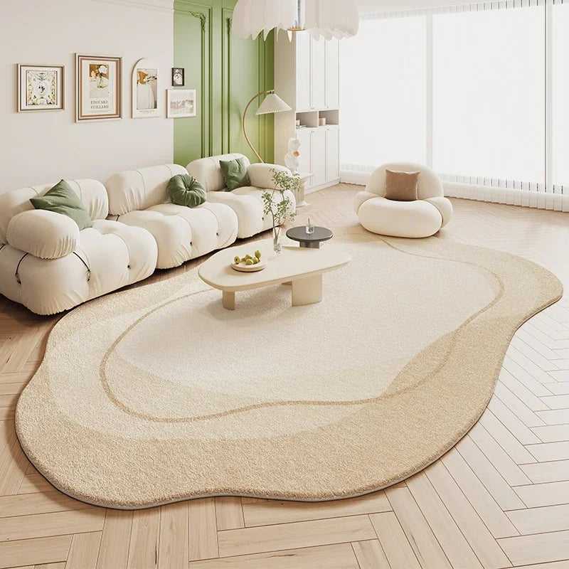 Tapete Sala De Estar Creme Irregular - Lojas Terrabell