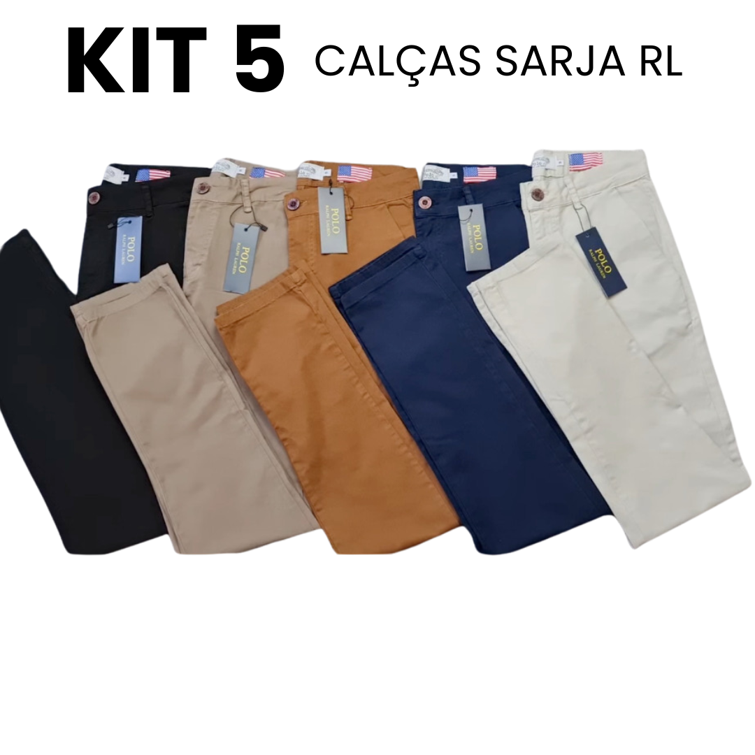 Kit 5 Calças Ralph Lauren Cores Mistas - Lojas Terrabell